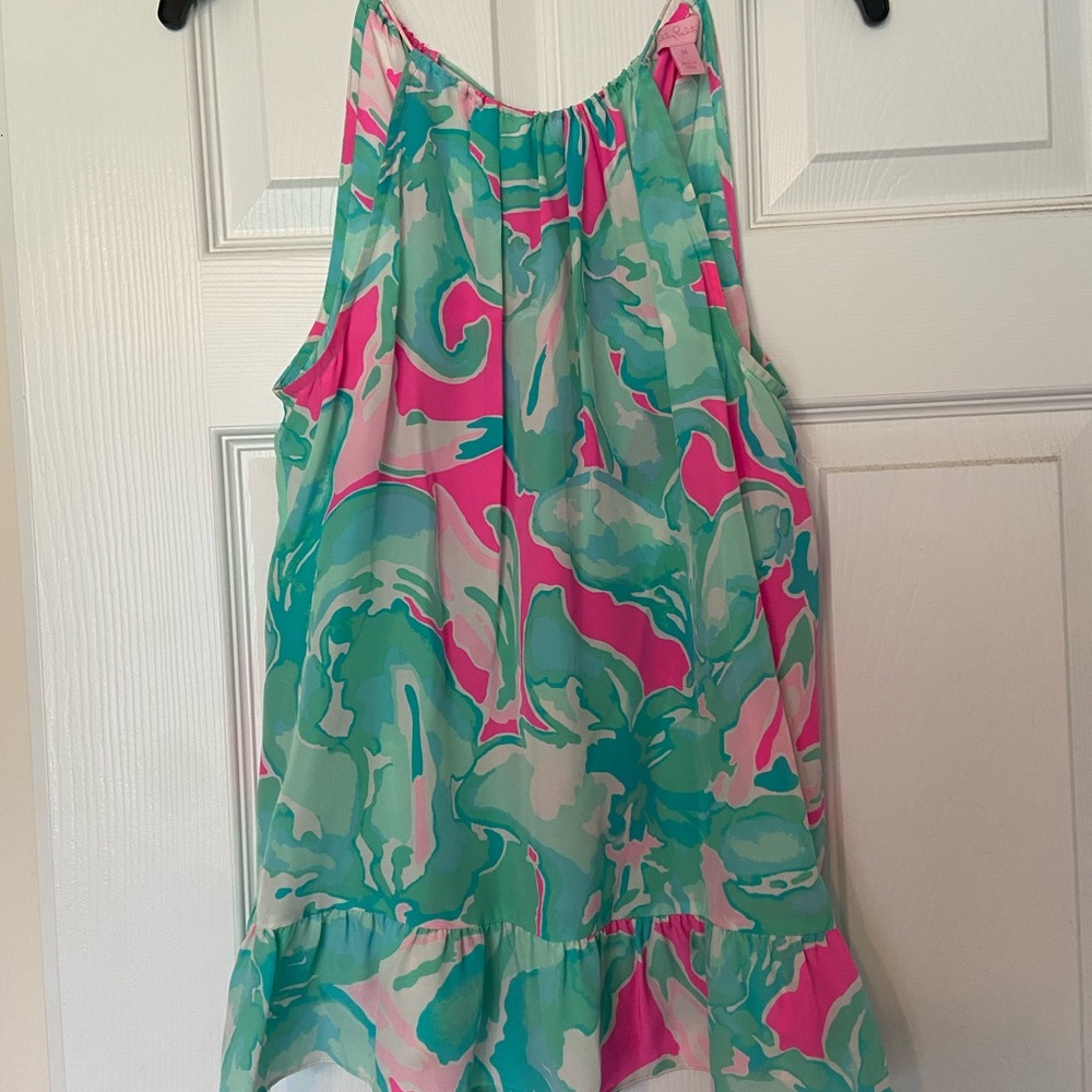 Lilly Pulitzer Millie silk halter top blouse medium